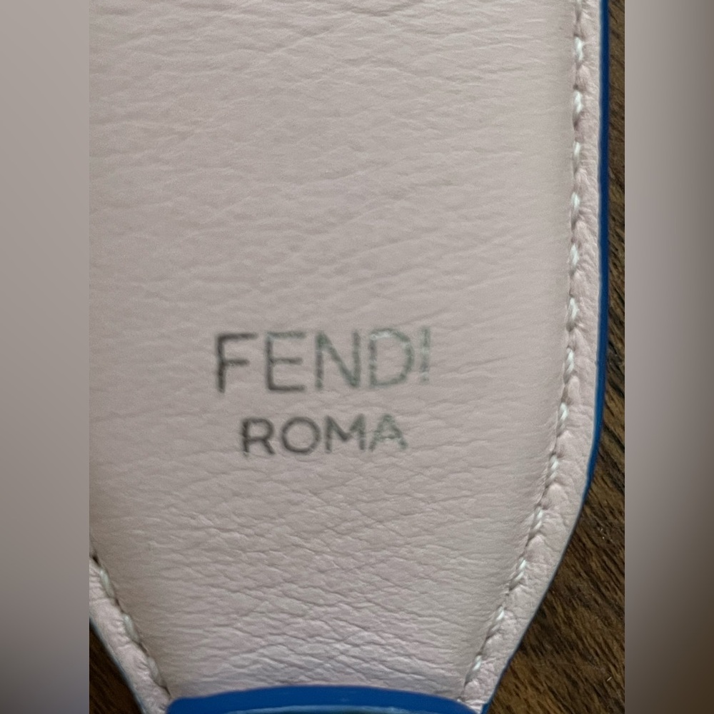 FENDI 35” Strap You Multicolor Stud Gray Leather Shoulder Strap w/COA and Dusty - Picture 7 of 11